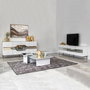 Hanah Home Consola Milan Blanca y Dorada